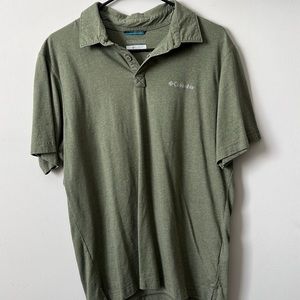 Men’s Medium Green Columbia Omni-Wick Polo Shirt Green